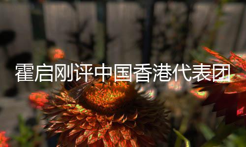 霍啟剛評(píng)中國(guó)香港代表團(tuán)亞運(yùn)表現(xiàn)：突破自己創(chuàng)造歷史