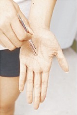 勞宮穴的位置圖