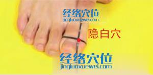 隱白穴的準確位置圖