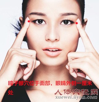 瞳子髎穴位圖