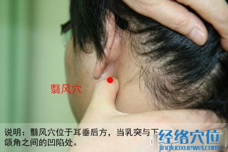 翳風(fēng)穴位位置圖