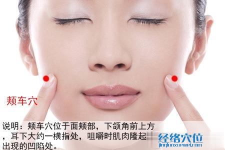 頰車(chē)穴位位置圖
