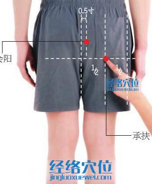 承扶穴的準(zhǔn)確位置及取穴示意圖