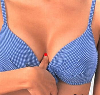 膻中穴位位置圖