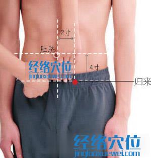 歸來穴的位置圖