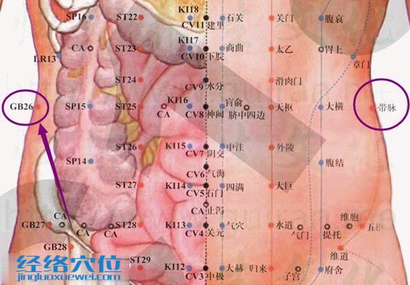 帶脈穴的準(zhǔn)確位置圖