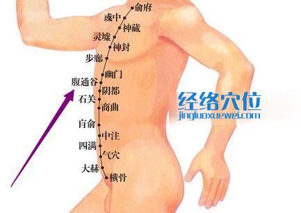腹通谷穴的位置圖